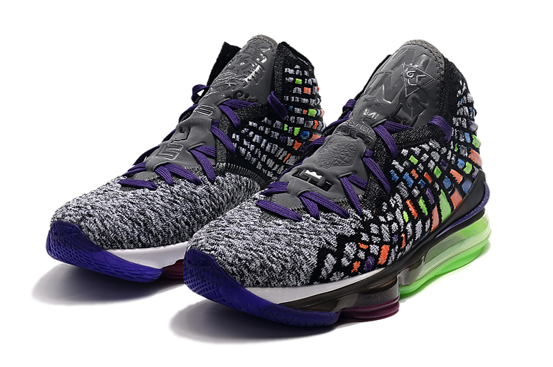 2019 LeBron 17 James Black Grey Colorful - Click Image to Close